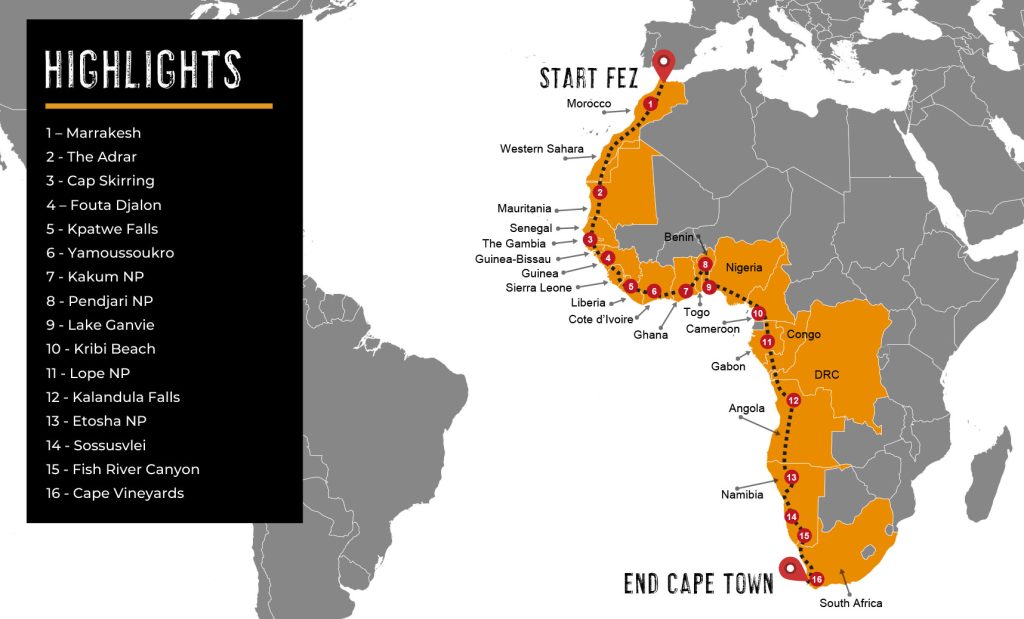 WESTERN TRANS AFRICA FEZ TO CAPE TOWN OVERLAND EXPEDITION - dragoman